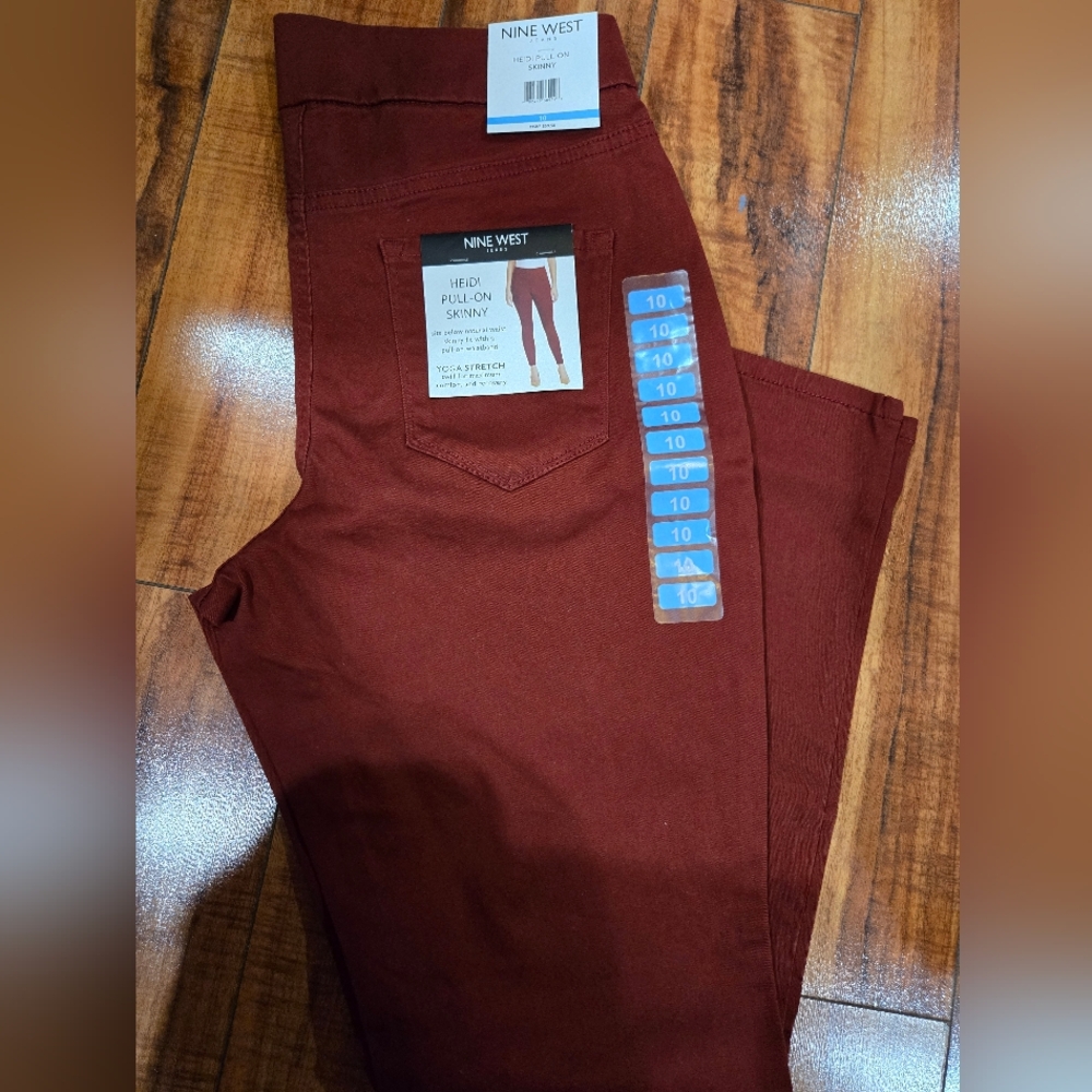 Womens Nine West Heidi pull on skinny pants Size 10 Brand New